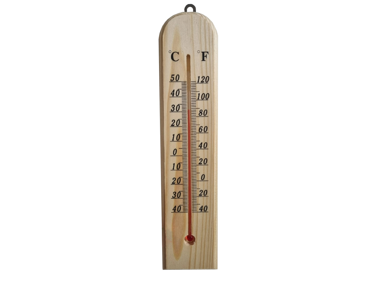 Termometro Analogico Ambiente In Legno Per Esterno Giardino e Interno  -40°C--+5