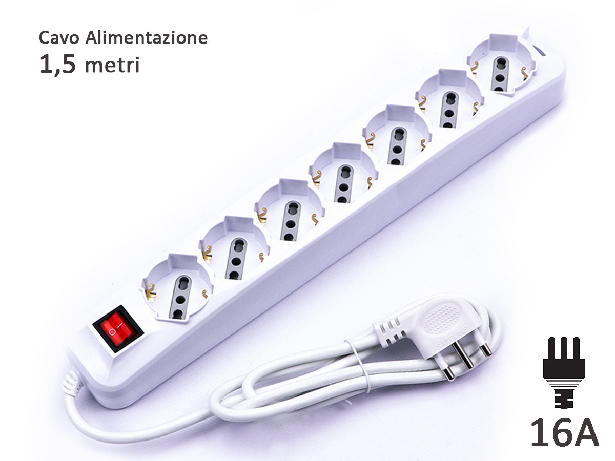 V-TAC Multipresa Ciabatta Elettrica Spina Con 2 USB 2,1A Cavo 1,5 Metr -  A2Z WORLD SRL - A2Z WORLD SRL
