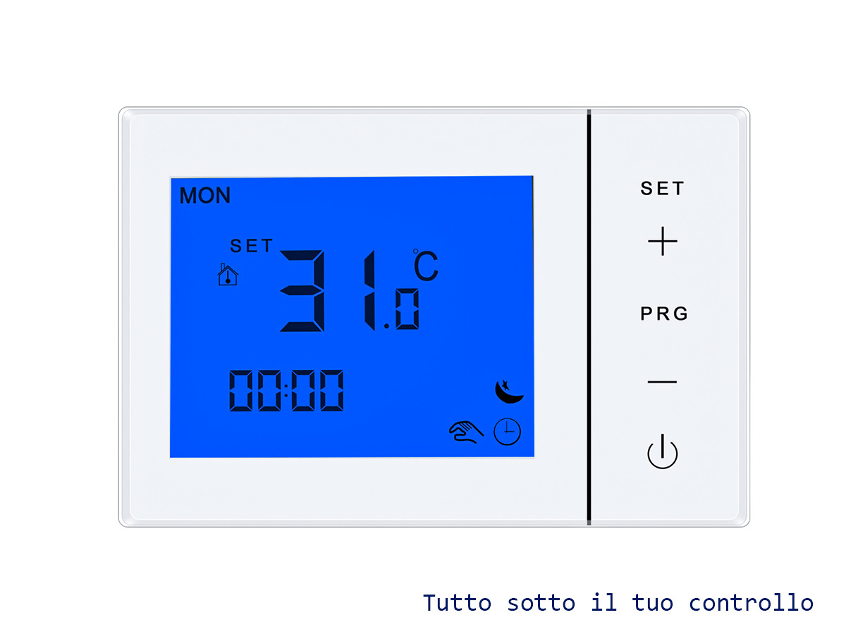 LEDLUX Termostato Con Display LCD Tasti Touch Rettangolare Standard 50 -  A2Z WORLD SRL - A2Z WORLD SRL