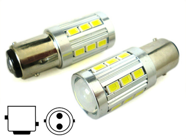 Lampada LED luce di posizione ba15s COB tecnologia 6w 12 24 Volt ba-15s BIANCO WHITE 