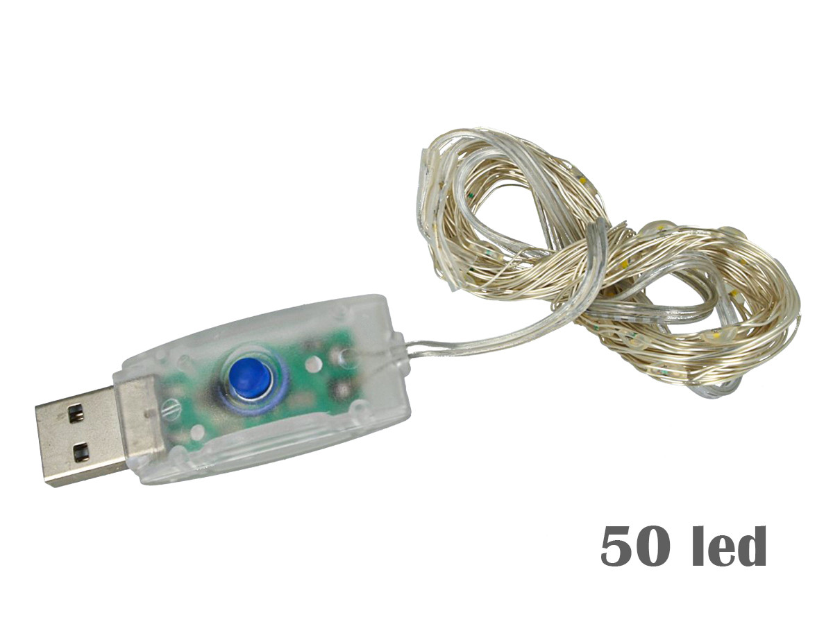 50/100/200LED USB PLUG IN micro FAI DA TE FILO di rame filo di lucine Natale Casa UK 