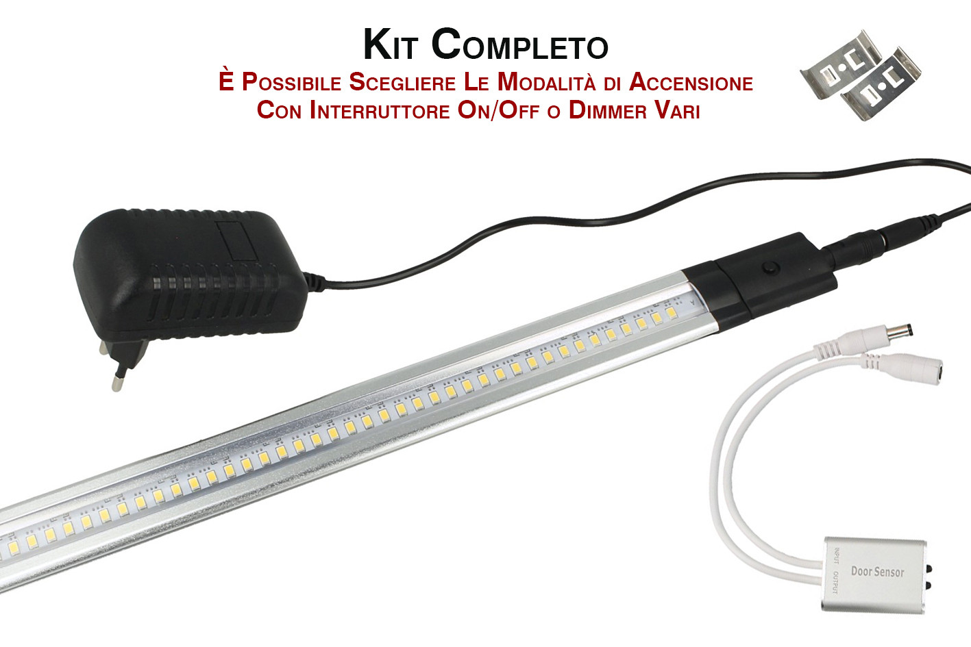 LEDLUX Kit Barra Led Con Sensore Door Apertura Anta 50cm Luce