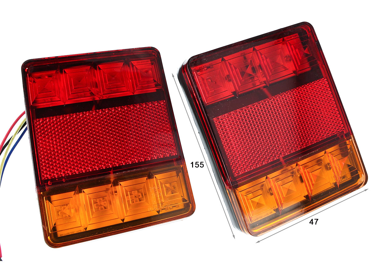 4pcs Kit luci LED Fari fanalino posteriore Bianco Rosso per 1/5 1/8 1/10 