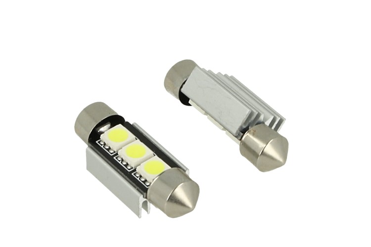 CARALL 24V Lampada Led Siluro Canbus T11 C5W 36mm 3 SMD 5050